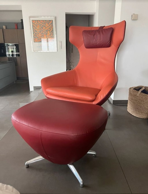 Leolux Caruzzo Fauteuil + Hocker
