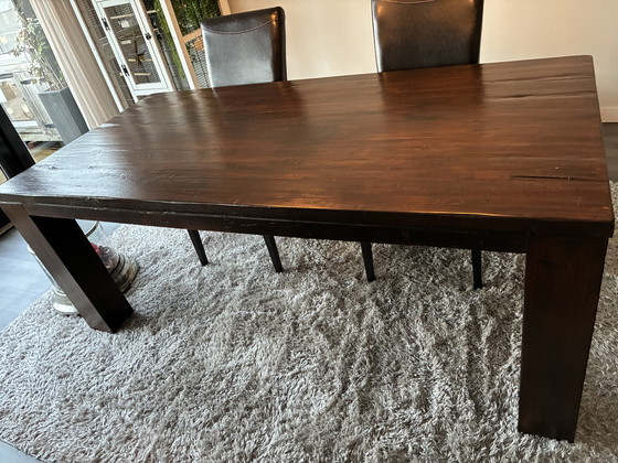 Image 1 of Solid hardwood dining table - Robust and sturdy