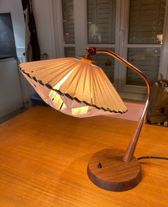 Image 1 of Lampada da tavolo Temde Leuchten in teak e ottone