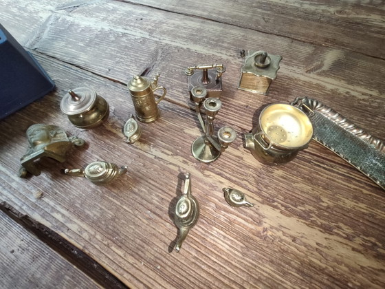 Collection de figurines miniatures en laiton et étain avec boîte – Objets déco, Metal, Brass (photo 9 of 9)