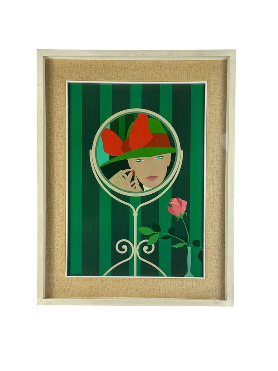 Image 1 of Amleto Dalla Costa, serigrafía original enmarcada, Milán, Italia, años 80