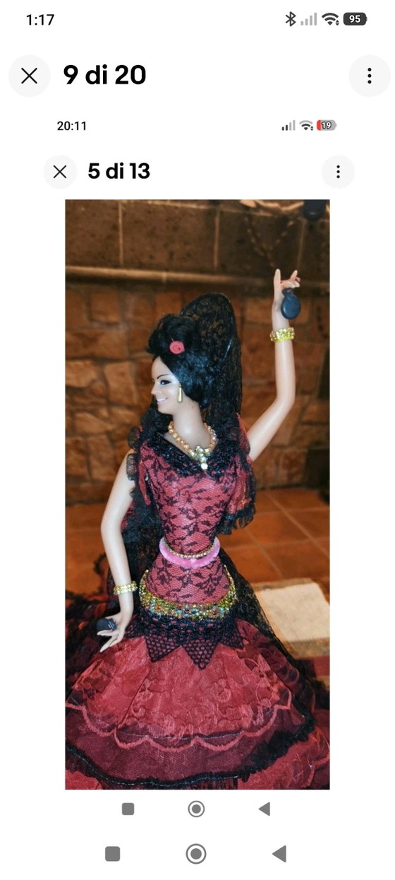 Pair of Flamenco Dancers 48cm Vintage Spanish Marin Chiclana – Decorative Objects, Plastic, Textile (photo 6 of 15)