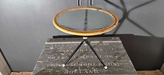 Image 1 of Rohé Noordwolde side table – rattan – 1950s/60s