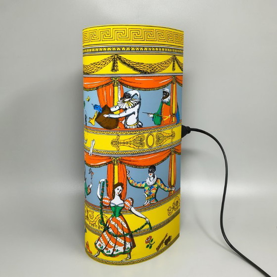 Image 1 of 1990s Gorgeous "Commedia dell'Arte" table Lamp by Piero Fornasetti for Antonangeli.