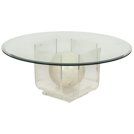 Round Design Coffee Table Lucite