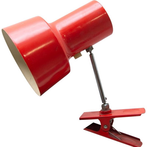 Lámpara de mesa roja de mediados de siglo de Josef Hurka, década de 1960