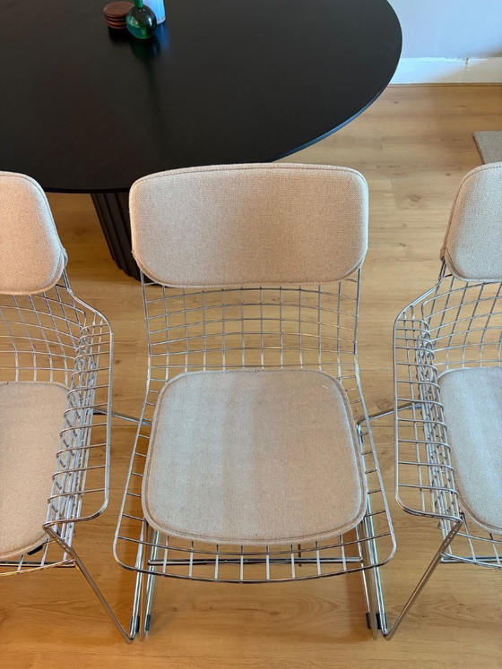 Image 1 of 4 chaises HK Living Wire + coussins d'origine