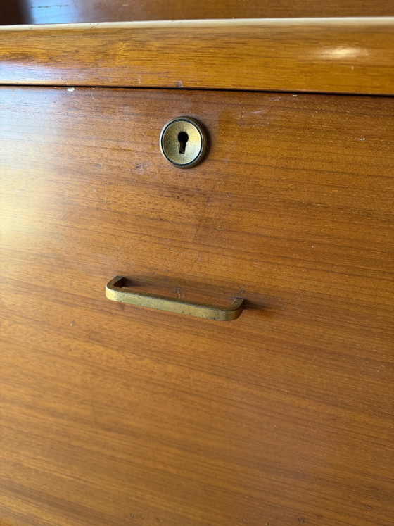 Drop-front secretary Desk, design attributed to René Jean Caillette – Wood (photo 5 of 14)