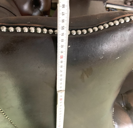 Image 1 of Chesterfield fauteuil, bank, poef, zitset, vintage, retro