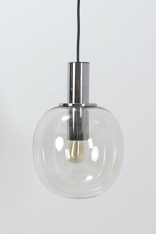 Vintage glazen bol hanglamp