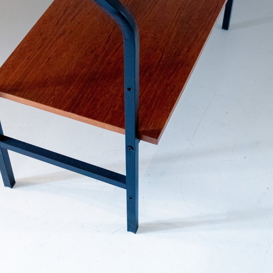 Image 1 of 1x Mid-Century Modern Teak Bookshelf with Iron Frame, Italy, 1960s