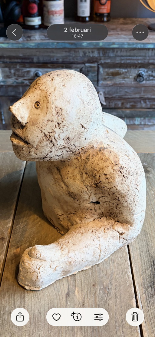 Ceramic sculpture by Sjer Jacobs "Running Man"