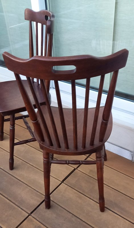 Image 1 of 4x Chaises Bistrot Western Vintage