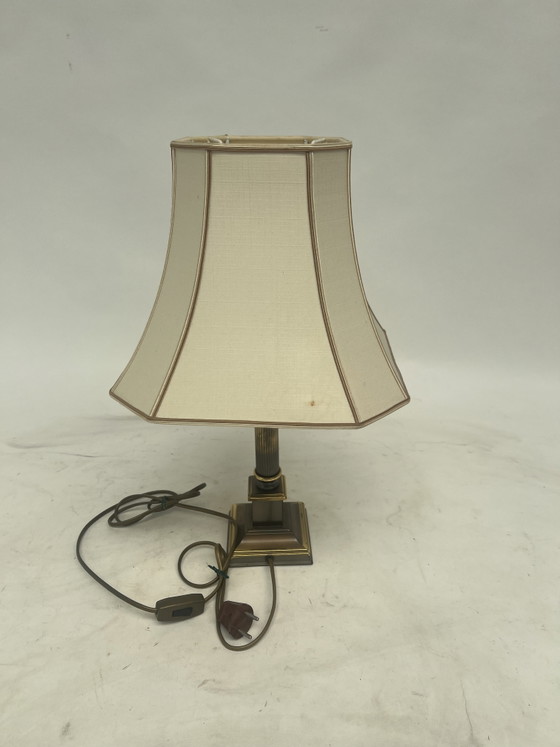 Herda Vintage Table Lamp – Metal, Textile (photo 4 of 11)