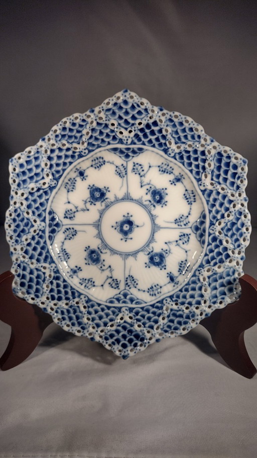 Royal Copenhagen Blue Fluted Small Double Lace Plate 1144