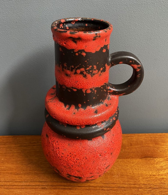 Scheurich Vase Model 428-26 Red And Black West Germany Pottery – Ceramic (photo 7 of 12)