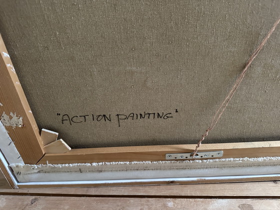 Image 1 of Modern Groot Olieverf Schilderij door Hendrik Nijs 1996