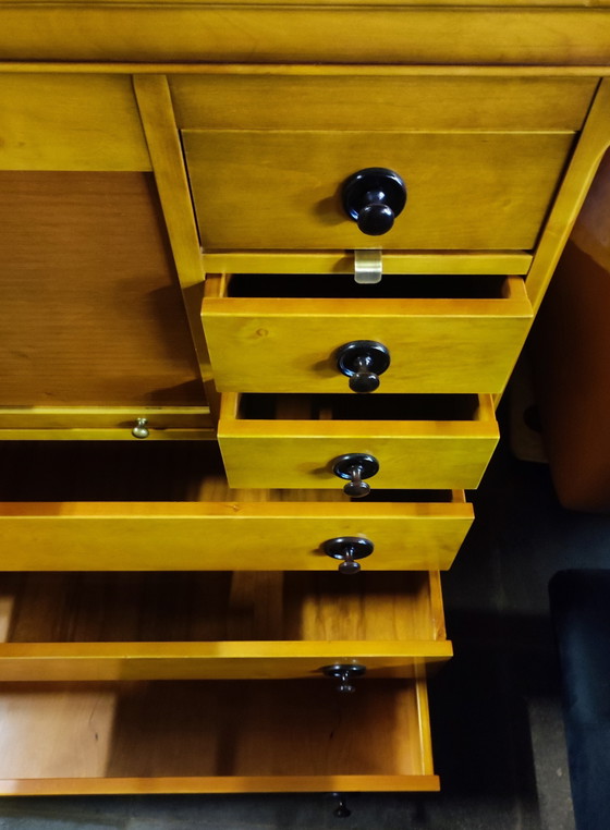 Secretaire + 2 kastjes met werkblad, rolluiken en lades – Kasten, Wood (photo 3 of 8)