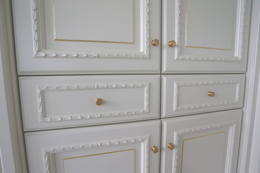 Kast met vitrines - Wandkast - kast - Koninklijk Paleis - Nacre en goud - Handgemaakt - High End Meubilair