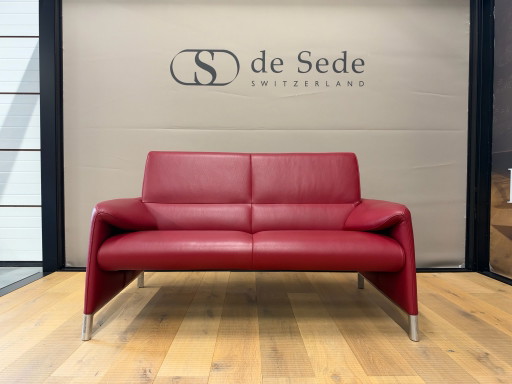 Leolux Felizia Bank 2 zits Hoog Rood leer