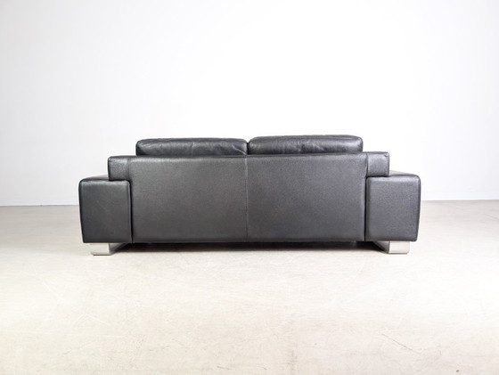 Image 1 of Originele vintage Roche Bobois leren tweezitsbank