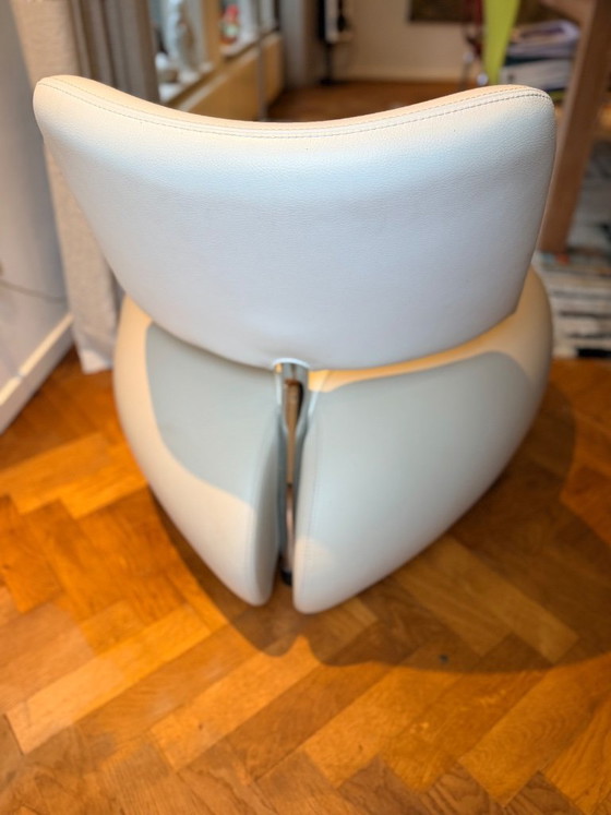 Leolux Pallone, Sessel, Leder, Metall, Creme, Modern (Foto 4 von 5)