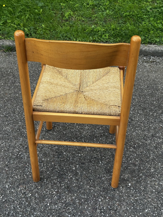 Coppia di sedie in legno e paglia – anni '50-'60 – Sedie da pranzo, Wood (photo 13 of 15)