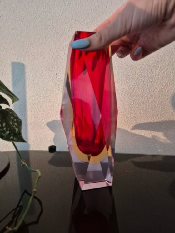 Image 1 of Murano glass summerso vase 1960s/70s