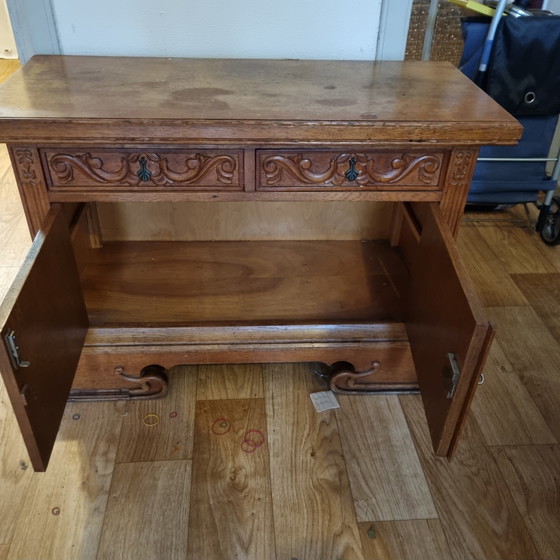 Image 1 of Antique vintage sideboard with 2 drawers and 2 doors
