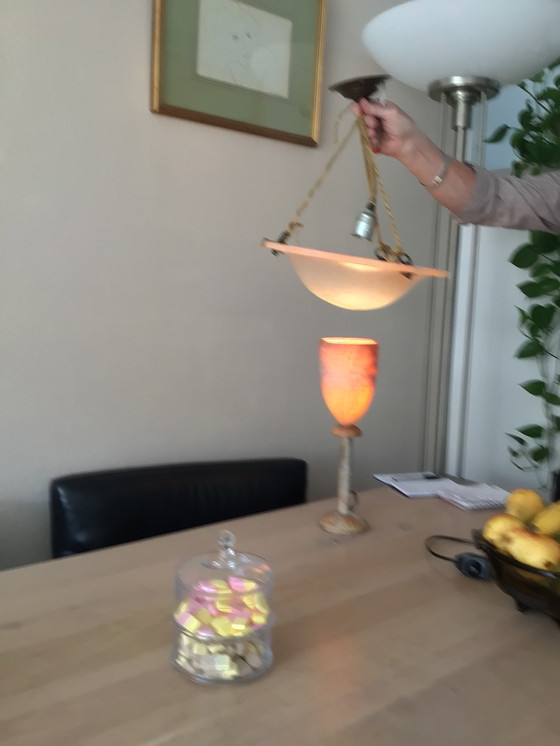 Image 1 of Lampada da sospensione Art Déco Albasten Schaal