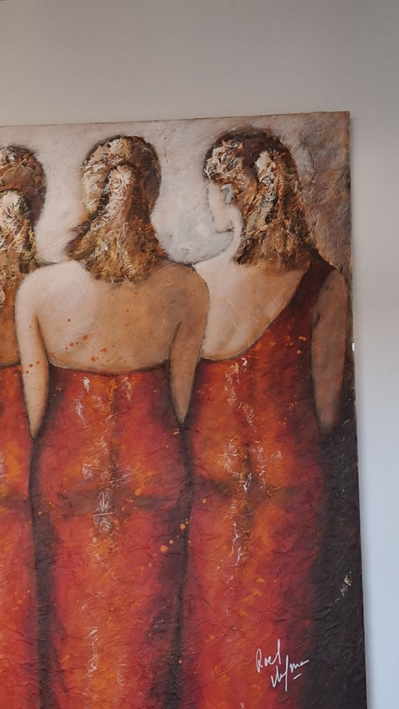 Grande e bel dipinto, firmato: Roel Hofman. – Dipinti e disegni, Altro (photo 4 of 10)