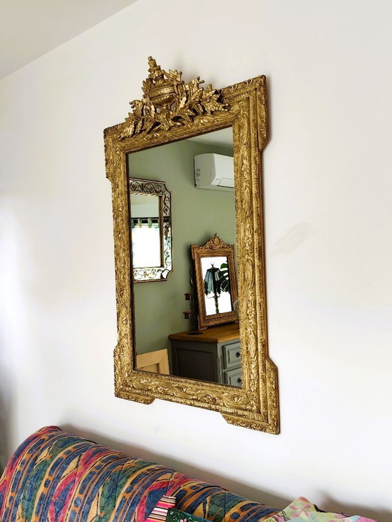 Image 1 of Grande specchio con frontale in stile Napoleone III