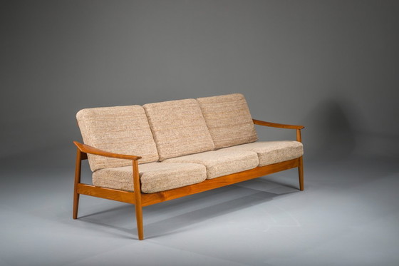 Image 1 of Deense moderne zitset in teakhout van Arne Vodder voor France & Søn, jaren 60, set van 3