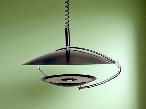 Large Scandinavian Space age kitchen pendant retractable lamp