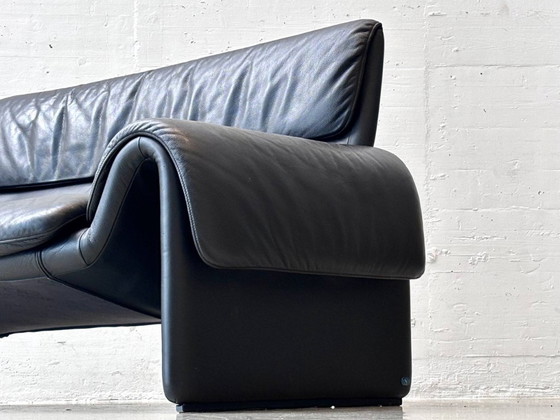Zwarte leren bank De Sede DS-2011, jaren 80 – 2 zitsbanken, Leather (photo 8 of 16)