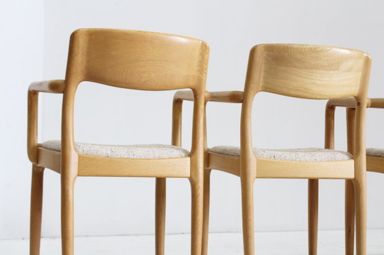 Image 1 of Sedie da pranzo danesi vintage Juul Kristensen, set di 5 pezzi degli anni '60.