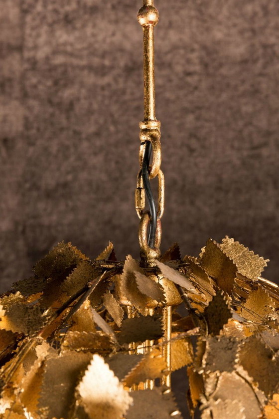 Image 1 of Lampada a sospensione rotonda dorata