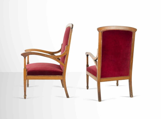 Image 1 of Kunstenaar XX eeuw, Paar Midcentury Fauteuils 2000