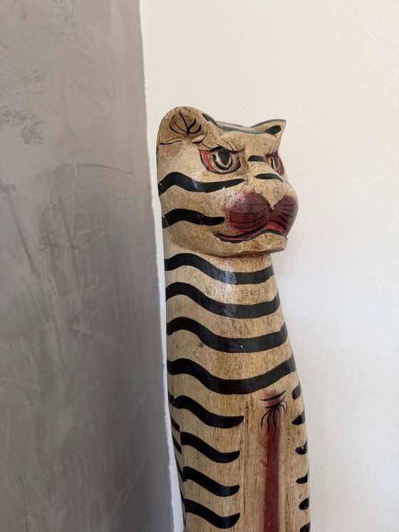 Image 1 of Vintage wooden cat