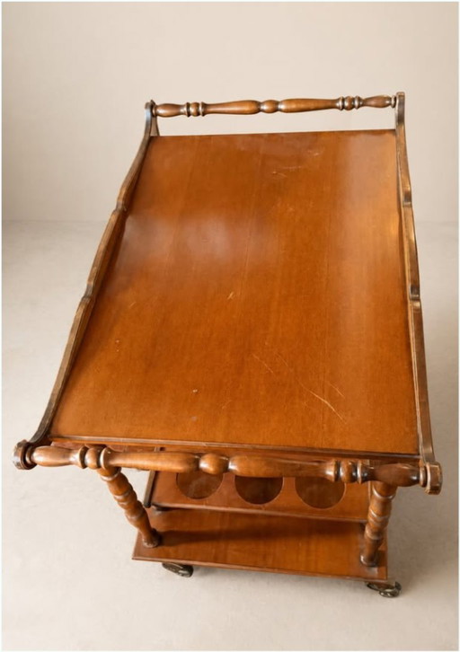 Barwagen met flessenhouder – serveerwagens, Metal, Wood (photo 2 of 5)