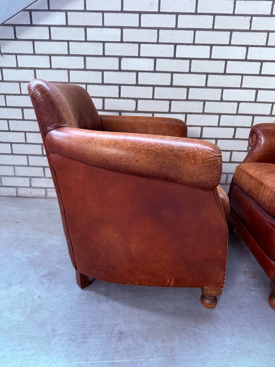 Image 1 of Suite de Fauteuils Club Roche Bobois Cuir