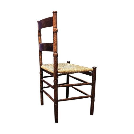 2 x Art Deco Rush Chair / Amsterdam School / Jac Levee / Mid-Century – Dining chairs (photo 2 of 21)