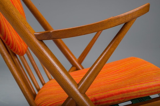 Image 1 of Chaise à bascule No. 182 en teck par Frank Reenskaug pour Bramin, années 1960