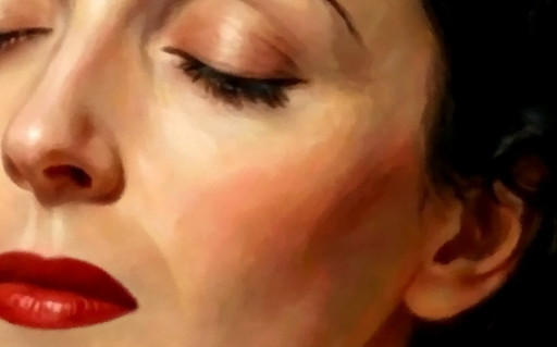 Edith Piaf (La Môme) 60x60 cm Dipinto acrilico su tela