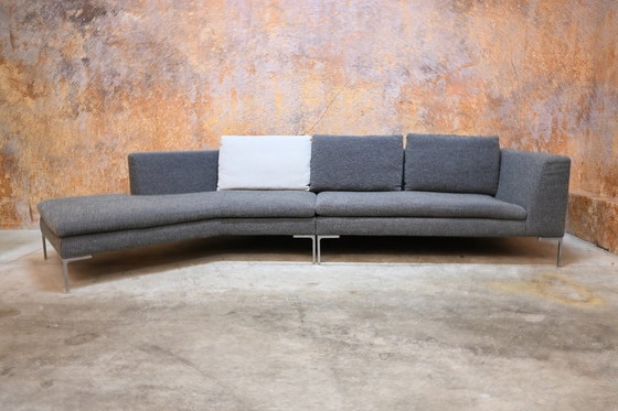 Image 1 of B&B Italia Charles sofá esquinero de diseño en tejido gris