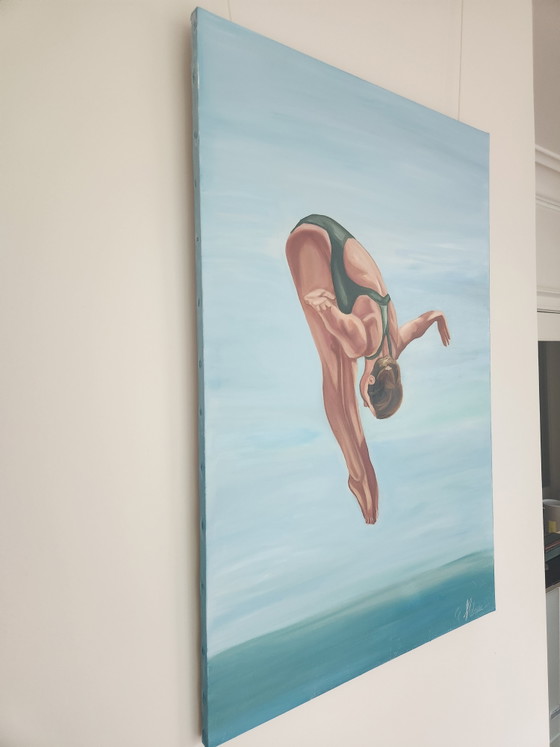 Image 1 of Beautiful Original Painting "In volo N°3" – Hiletia Romano (2023) with Certificate