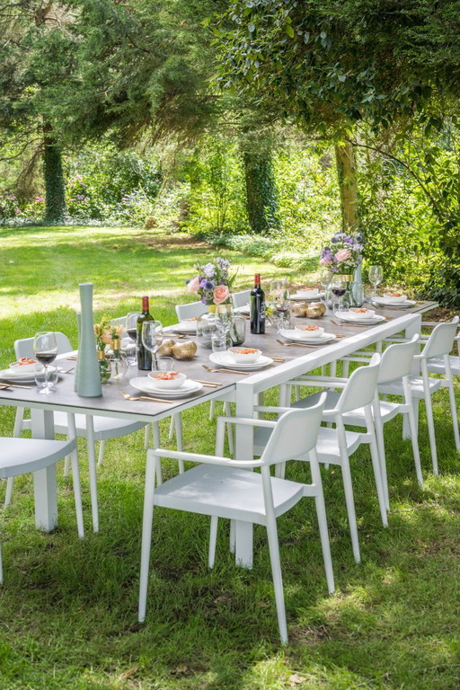 6 Fauteuils Alu Blanc