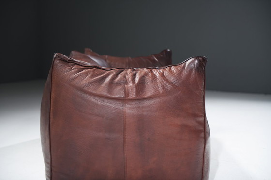 Image 1 of Perfecte, gepatineerde Le Bambole leren bank van Mario Bellini - B&B Italia