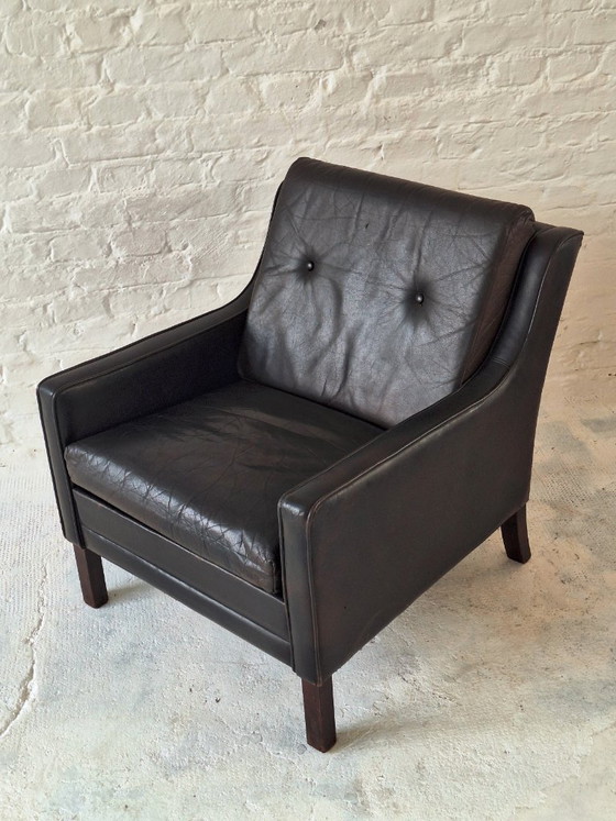 Danish Mid-Century Dark Brown Leather Lounge Chair, 1960s – Armchairs (photo 2 of 8)