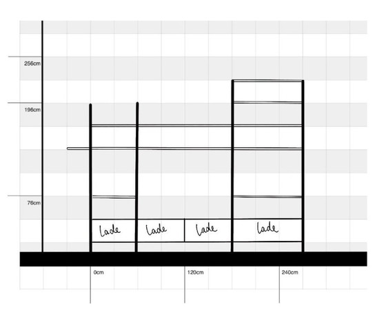 Image 1 of Mueble de pared de roble con cajones y espacio para TV
